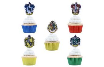 Zápich do muffinů a dortu Harry Potter - Erby Bradavic 6 ks