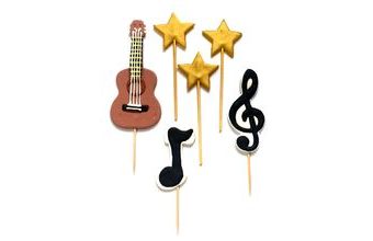 Cukrová dekorace na dort – Hudební nástroje