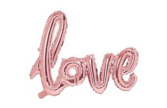 Balón foliový LOVE Valentýn, rose gold - růžovo zlatý, 73x59cm