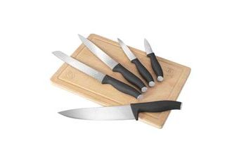 Sada nožů s prkénkem 6 ks Antracit Collection