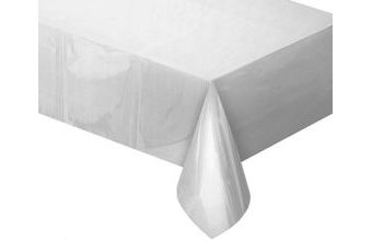 Ubrus foliový metalický stříbrný - Silvestr - 137 x 183 cm