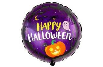 Balón foliový - Happy Halloween - kulatý - 45 cm
