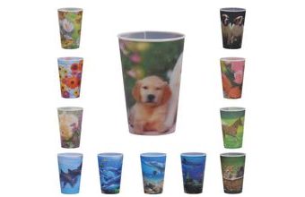 Pohár plast SVĚT 3D 0,3 l