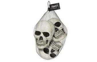 Dekorace plastové lebky - 3 ks - Halloween - 10 x 10 cm