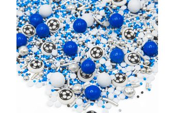 Cukrové zdobení football modré