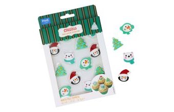 Vánoční jedlé cukrové dekorace - Severní pól Express (Balení po 12)