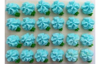 Cukrové ozdoby květy na platíčku 13