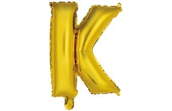 Písmeno K zlatý balónek 40 cm