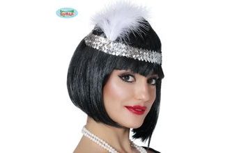 Čelenka s pérem střibrná