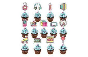 Zápich do muffinů 90. léta 13ks - Cakesicq