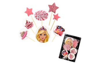 Cukrové dekorace Barbie – sada zápichů