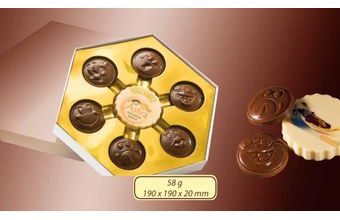Reklamní čokoládová sada 6x6g + 1x22g s vaším motivem/logem - od 100 ks