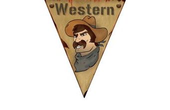 Girlanda vlajková kovboj - Western - 500 cm - 10 ks