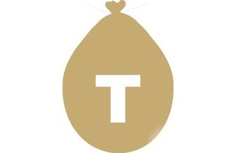 Balónek písmeno T zlaté