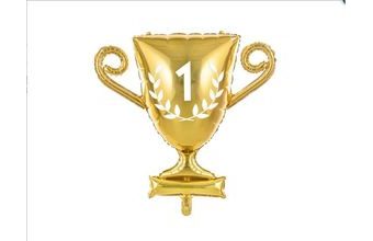 Foliový balónek vítězný pohár - zlatý - 64 cm