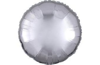 Balónek kruh stříbrný metalický Amscan