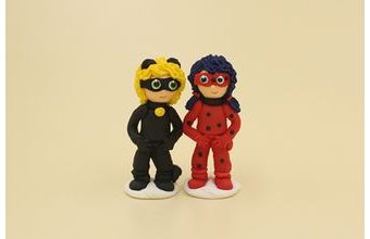 Kouzelná beruška – cukrová dekorace na dort (Lady Bag a černý kocour)