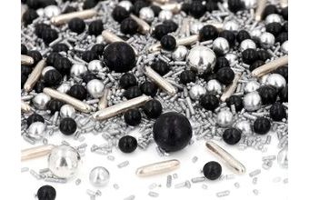 Cukrové zdobení ČERNO-STŘÍBRNÉ 30g