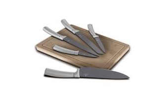 Sada nožů s nepřilnavým povrchem a prkénkem 6 ks Aspen Collection