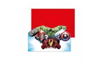 Pozvánky s obálkami AVENGERS - 6 ks