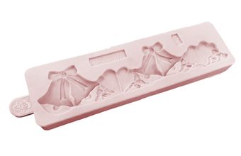 Silikonová formička zamilované tvary - zvonky, srdce, květinky