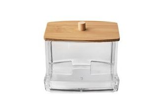 Dóza plast/bambus na vatové tyčinky WHITNEY