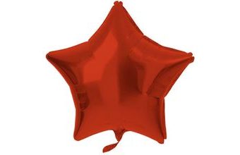 Balón foliový hvězda - matná červená - 48 cm