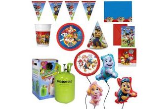 Dětská narozeninová sada Tlapková Patrola - Paw Patrol s balónky a heliem - 10 osob