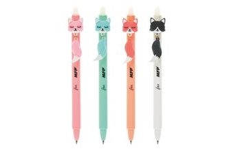 Kuličkové pero dětské - gumovací Fox modré - 0,5 mm