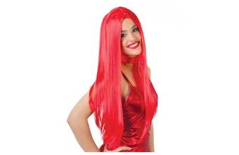 Červená paruka dlouhá
