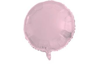Balón foliový kulatý - pastelově růžový - 45 cm
