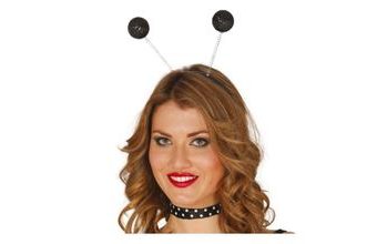 Čelenka tykadla černé - brouček - dětské