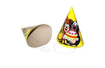 Párty klobouček Krtek a kamarádi 6 ks, 15 cm