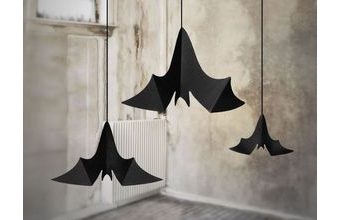 Závěsná Dekorace Netopýři 3 ks - 47x23/37x19/31x14 cm - Halloween