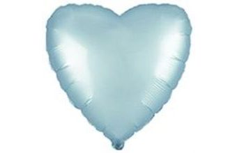 Balón foliový 45 cm Srdce PASTELOVÉ MODRÉ