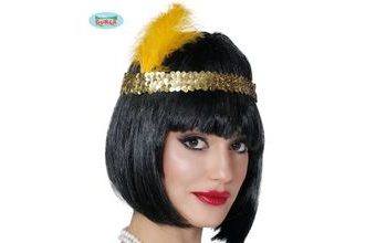 Čelenka s pérem zlatá