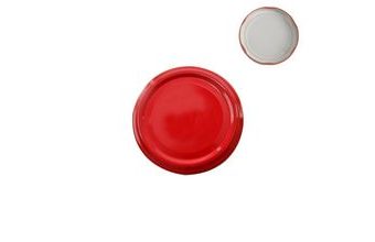 Víčko kov 53 ČERVENÁ 10 ks
