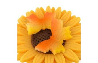 Modelovaný motýlek velký - Žlutooranžový stříkaný