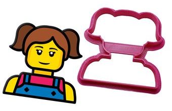 Vykrajovátko Lego Hlava Holka - 3D tisk