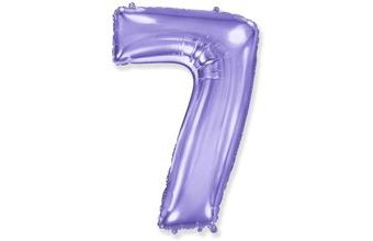 Balón foliový číslice FIALOVÁ - LILA 102 cm - 7