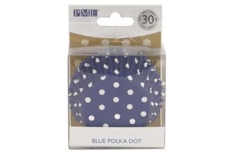 Fóliové košíčky na pečení modré s puntíky