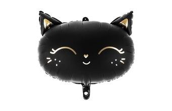 Balón foliový kočka, 48 x 36 cm, černá