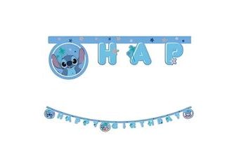 Girlanda Stitch a Angel - Happy Birthday - narozeniny - 200 cm