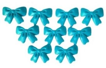 Cukrová dekorace - Modré mašličky (9ks)