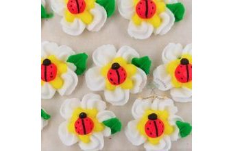 Cukrové dekorace Květ s beruškou