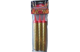 Zlatá party fontána na dort 12 cm - 3 ks 4/40/3