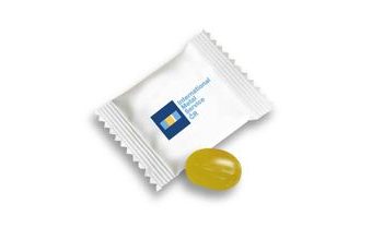 Reklamní flowpackové bonbóny 1ks v sáčku - cmyk logo s vaším motivem/logem 1500 ks