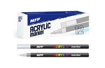 akrylový popisovač 1mm - stříbrný