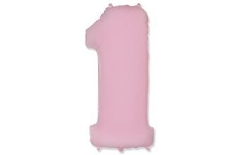 Balón foliový číslice světlerůžová 115 cm - 1