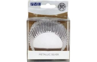 Pečicí košíčky metalické stříbrné 30 ks